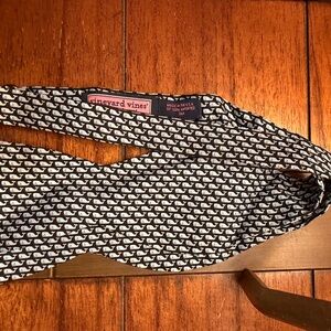 Vineyard Vines Navy and White Whale Print Tie